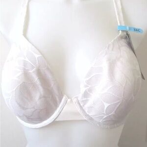 NWT Bali Style# 0085 Size 34D Beauty Lift No Show Underwire Bra Pearl Lace